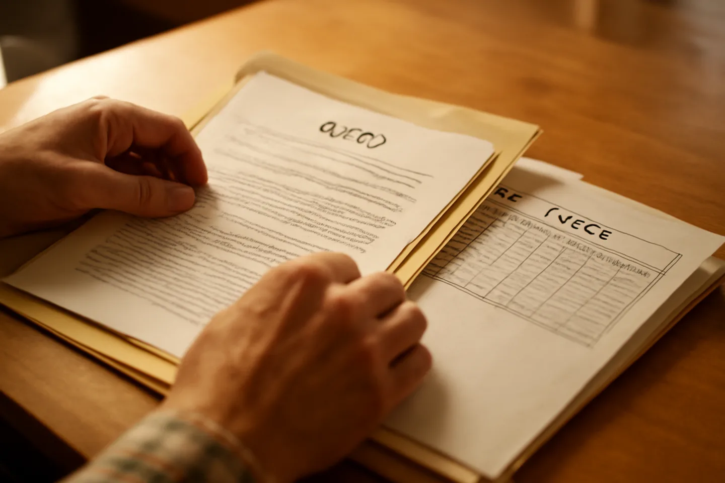 Sorting through inherited land documents and deed paperwork