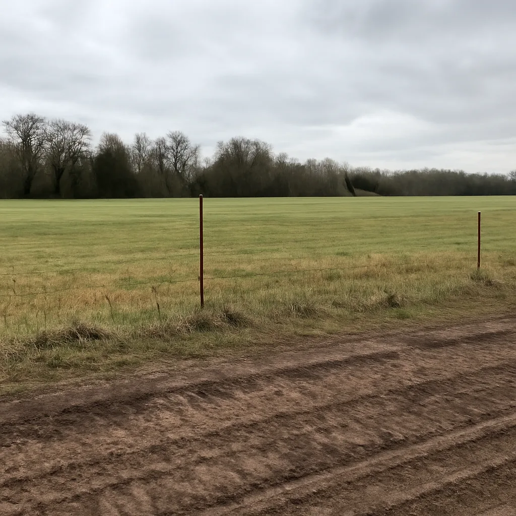 Rural acreage with open grassland and conifer forest in Franklin, Tennessee