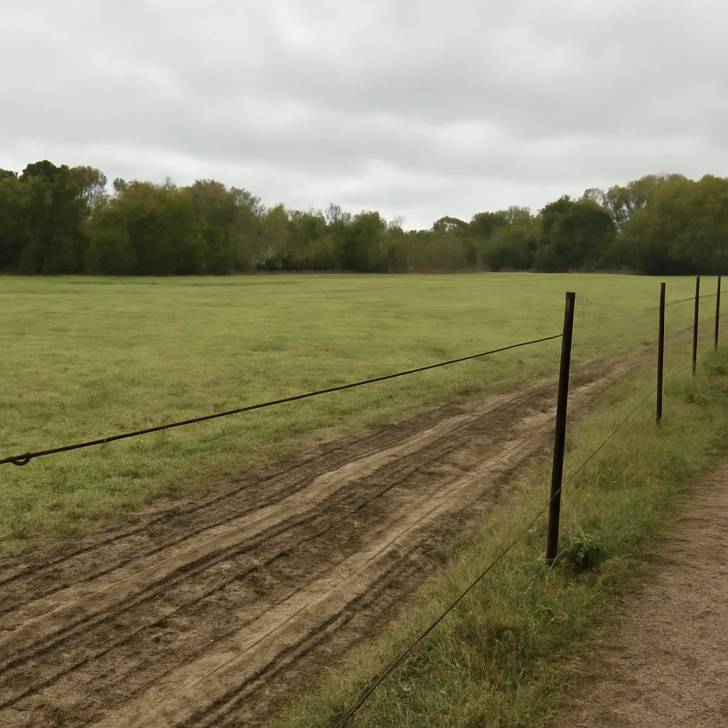 Rural acreage with open grassland and conifer forest in Knoxville, Tennessee