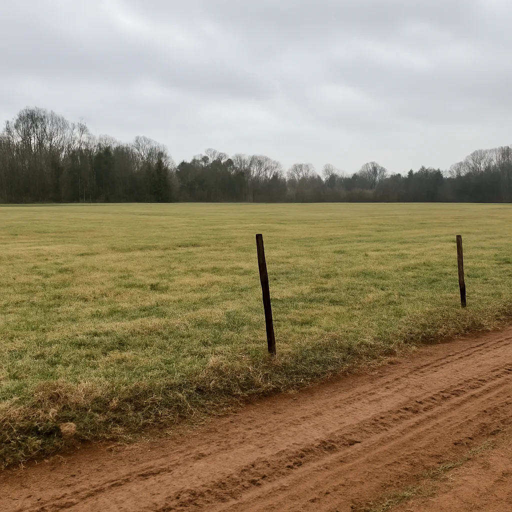 Rural acreage with open grassland and conifer forest in Nashville, Tennessee