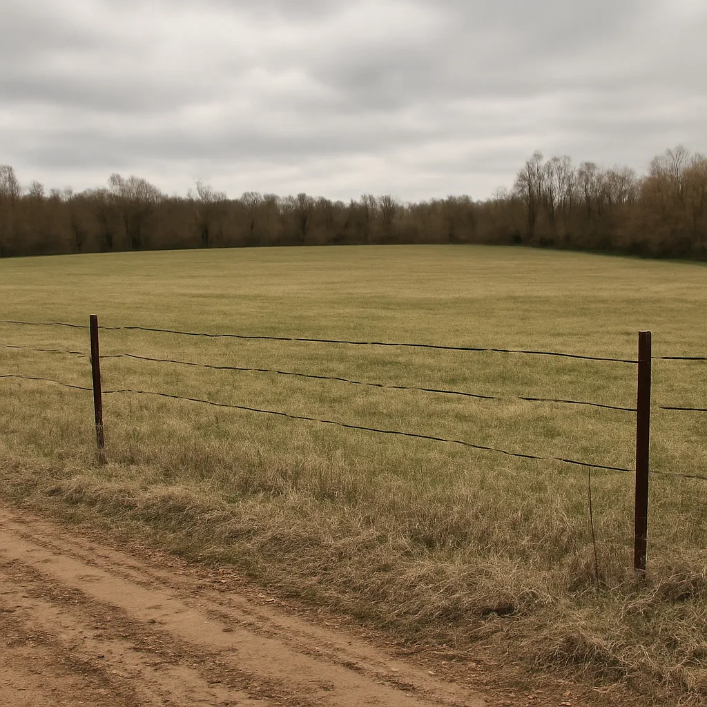 Rural acreage with open grassland and conifer forest in Sumner County, Tennessee
